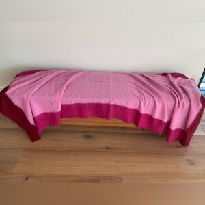 Bajra Pink and Red Cashmere Scarf.